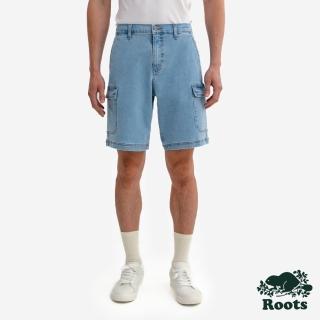 【Roots】Roots 男裝-中腰牛仔工裝短褲(淺藍色)