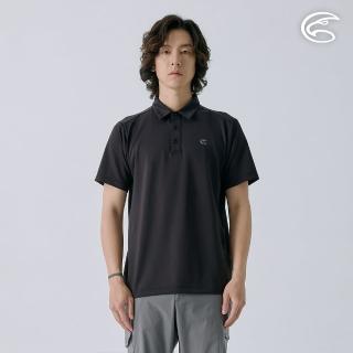 【ADISI】男排汗快乾抑菌短袖POLO衫 AL2411077 黑色(大和抗菌 防臭 透氣 網洞 速乾 吸濕 排汗衣)