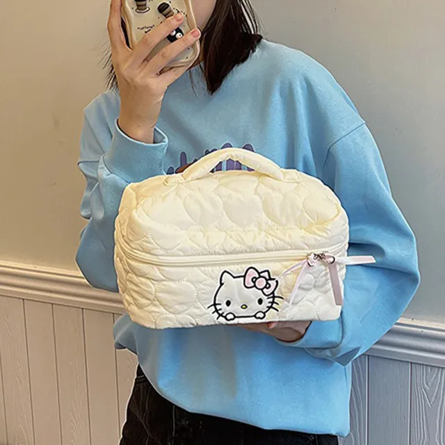 【SANRIO 三麗鷗】雙11 酷洛米美樂蒂大容量雲朵手提化妝包