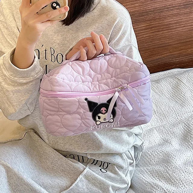 【SANRIO 三麗鷗】雙11 酷洛米美樂蒂大容量雲朵手提化妝包