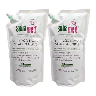 【SEBAMED】潔膚露環保補充包1000ml共2入(法文版 環保愛地球)