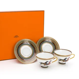 【Hermes 愛馬仕】Cheval dOrient馬術茶杯茶碟組(P009816P)
