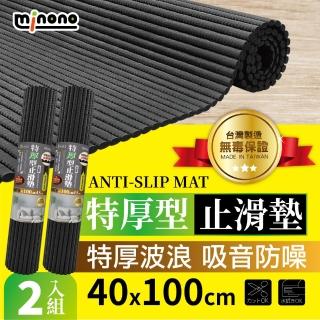 【MINONO 米諾諾】特厚型止滑墊45x100cm 二入組(萬用 地毯 兒童 止滑墊 防滑墊 汽車用防滑墊 寵物地墊)