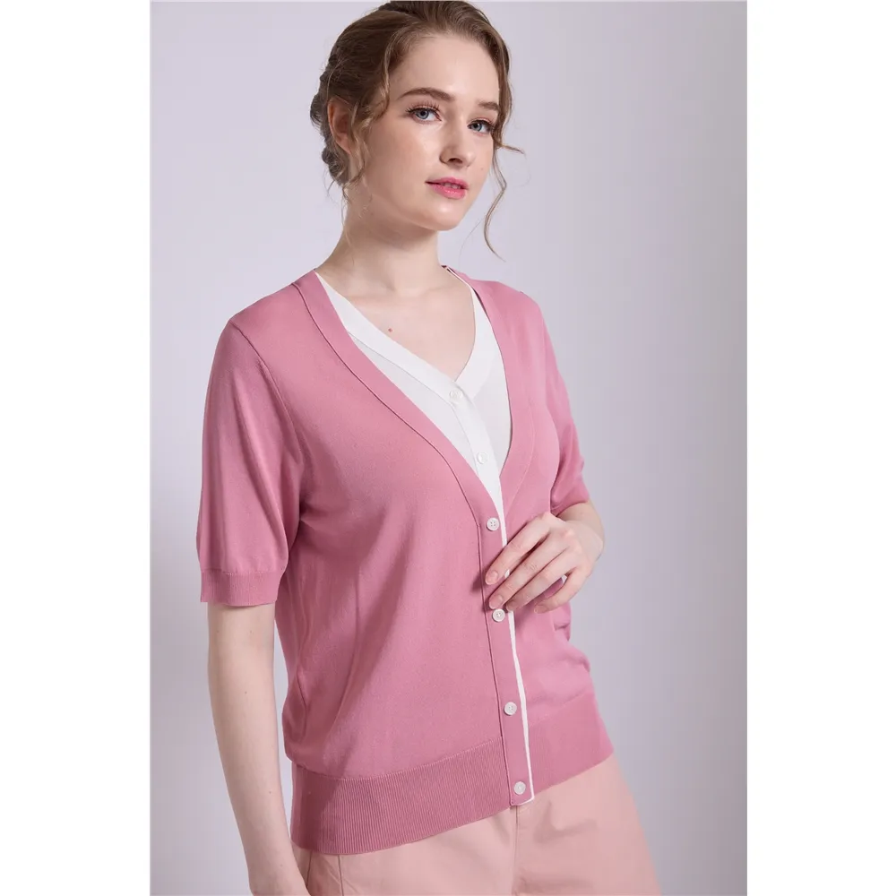 【SuperWands】雙重領設計沁涼針織衣