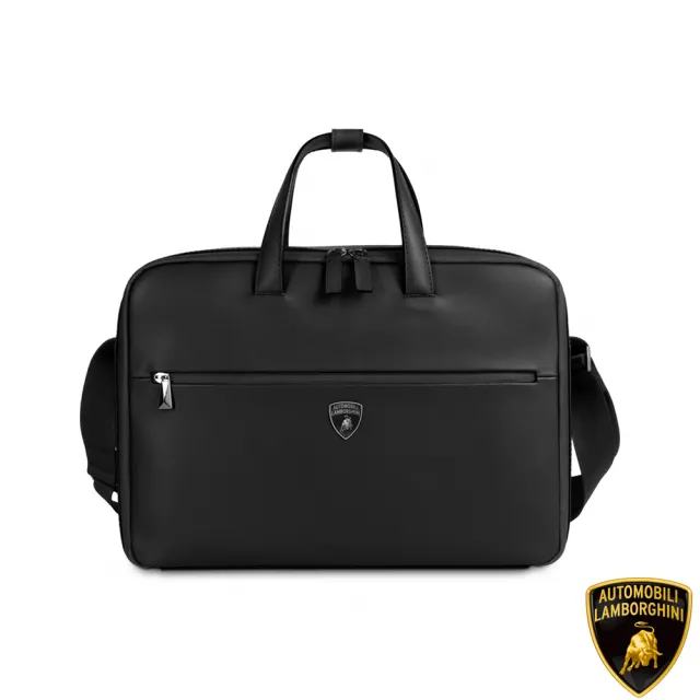 【Automobili Lamborghini】雙11 藍寶堅尼 限量2折 義大利頂級小牛皮公事包肩背包 全新專櫃展示 