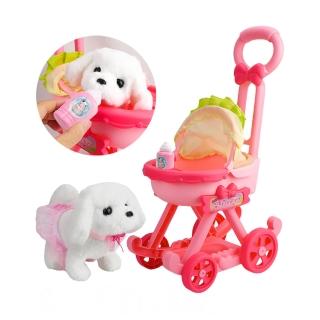 【888ezgo】禮盒版DIY組裝嬰兒手推車載電動小狗（療癒安撫小主人）（93354）