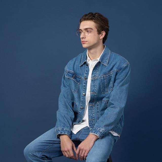【GIORDANO 佐丹奴】男裝牛仔外套 Blue Classics系列(74 中藍色)