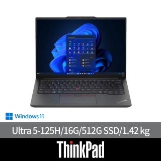 【ThinkPad 聯想】14吋Ultra 5 Ai商用輕薄筆電(E14/Ultra 5-125H/16G可擴充/512G SSD/W11H/AI PC)