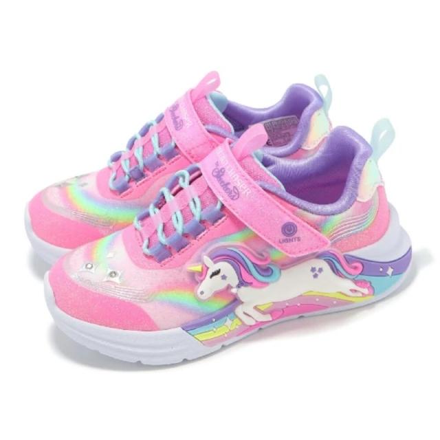 【HABU 哈布童鞋】SKECHERS 燈鞋 S Lights-Unicorn Chaser 302298LPKMT(中童 大童 舒適瞬穿)
