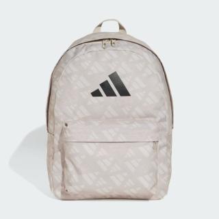 【adidas 愛迪達】後揹包 運動包 書包 旅行包 CL BPK MONO PR 米灰 JG5873(2512)