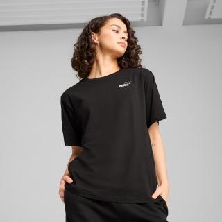 【PUMA】短袖上衣 女 歐規 ESS TAPE 黑 68500901