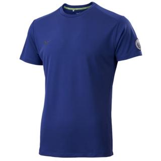 【MIZUNO 美津濃】短袖上衣 男 訓練 慢跑 吸濕排汗 藍 J2TAC00212