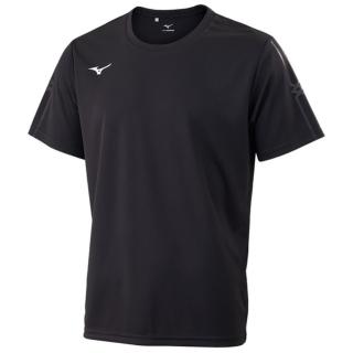 【MIZUNO 美津濃】短袖上衣 男 訓練 慢跑 吸濕排汗 黑 32TAC01009