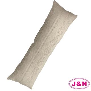 【J&N】華爾緹花長抱枕40*120-米色 灰色(1入)