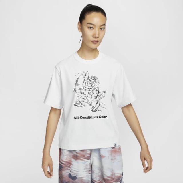 【NIKE 耐吉】短袖上衣 女款 運動 AS W ACG DF SS TEE GFX 白 FV7326-121
