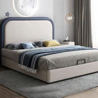 【Taoshop 淘家舖】QY - 北歐簡約風兒童實木床 - QY-ETC014 模擬皮(212*152*115cm 不含床墊)