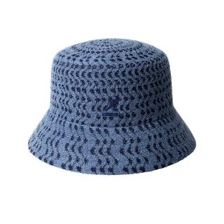 【KANGOL】ZIG ZAG 鋸齒紋漁夫帽(單寧藍)
