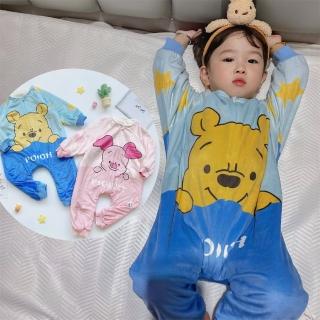 【優品】新款男女嬰童法蘭絨柔軟(加厚保暖防踢睡袋家居服 維尼小豬 sleeping bag blanket pooh)