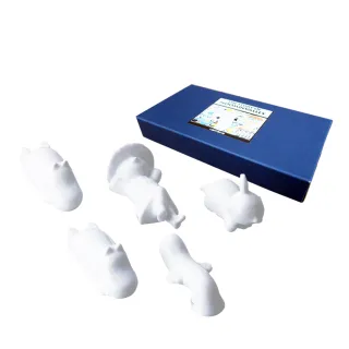 【日本山加yamaka】moomin嚕嚕米造型陶瓷筷架禮盒5入組(MM670-403)