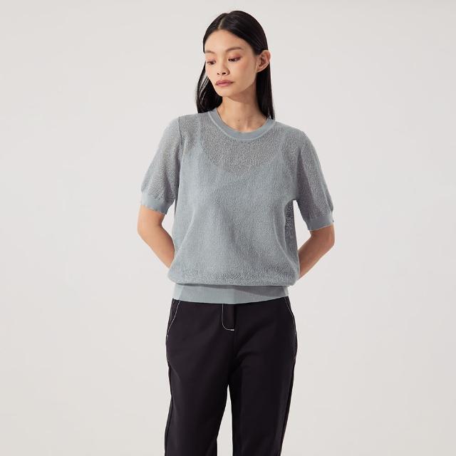 【giordano ladies】25SS_蕾絲針織上衣(02355012)