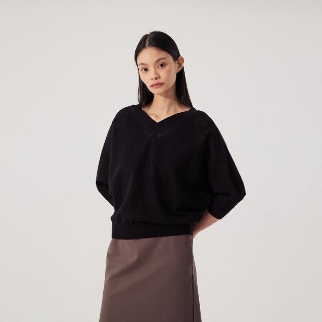 【giordano ladies】25SS_蕾絲拼接連袖上衣(02355013)