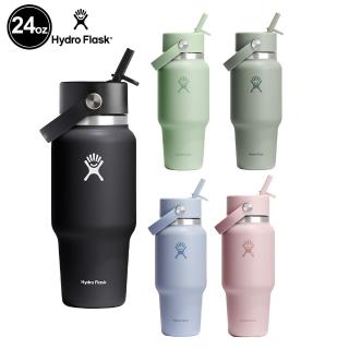 【Hydro Flask】24oz/709ml 寬口 提環 吸管 隨行杯 保溫瓶 多色可選(保溫 保冰 保冷 大容量 車架)
