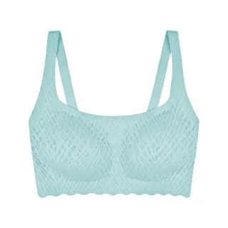 【sloggi】ZERO FEEL BLISS零感蕾絲雅致系列U領背心式內衣(綠松石)