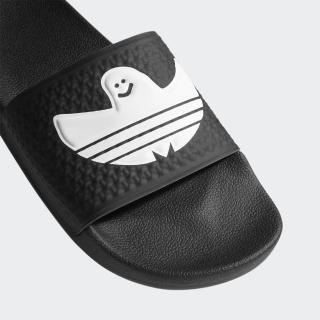 【adidas 愛迪達】Shmoofoil Slide 男女鞋 運動休閒 拖鞋 涼鞋 游泳 聯名 愛迪達 黑 白(FY6849)
