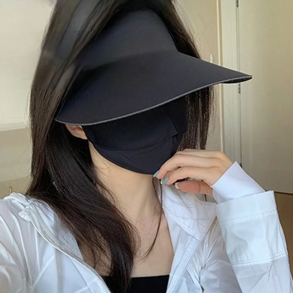 【KT DADA】防紫外線 冰絲無痕 帽子 防曬帽 遮陽帽 空頂帽 小臉神器 女帽 女生帽子 太陽帽 韓國