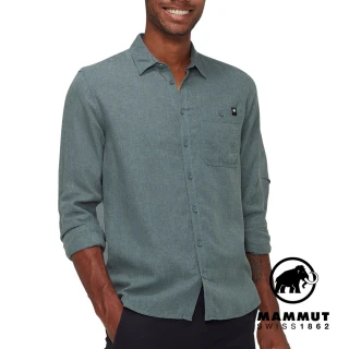 【Mammut 長毛象官方直營】Alvra Summer LS Shirt 透氣排濕長袖襯衫 男款 地層灰藍 #1015-01570