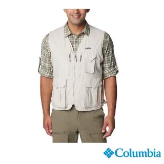 【Columbia 哥倫比亞】男款-防曬UPF50快排背心-淺卡其(UAE51850HI/JS)