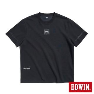 【EDWIN】男裝 涼爽吸濕排汗短袖T恤(黑色)
