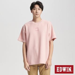 【EDWIN】男裝 涼爽吸濕排汗短袖T恤(粉紅色)