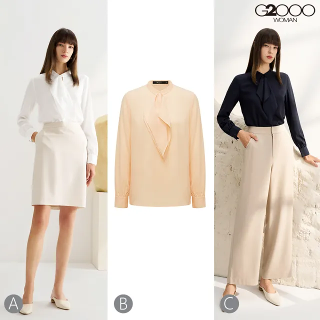 【G2000】可拆式領巾長袖休閒上衣(3款可選)