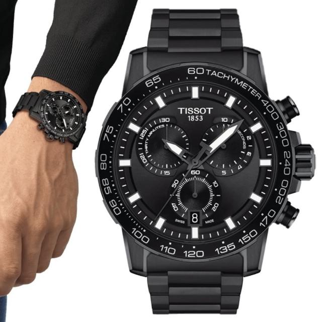 【TISSOT 天梭 官方授權】SUPERSPORT CHRONO 三眼計時腕錶 女王節 禮物 推薦(T1256173305100)