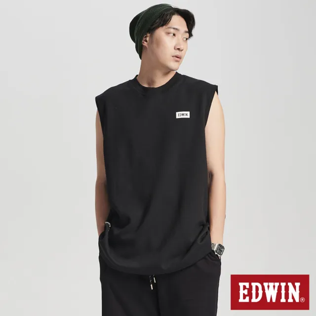 【EDWIN】男裝 涼爽系列 涼爽吸濕排汗無袖背心(黑色)