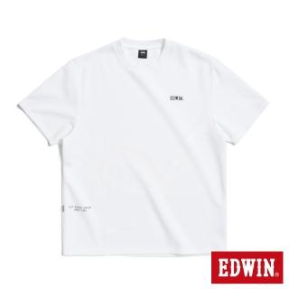 【EDWIN】男裝 涼爽吸濕排汗口袋寬版短袖T恤(白色)