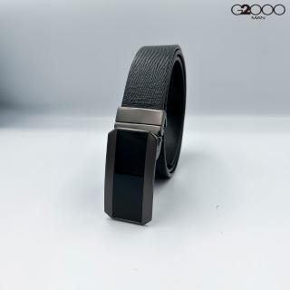 【G2000】炭灰色霧銀旋轉扣式皮帶頭(4110908097)