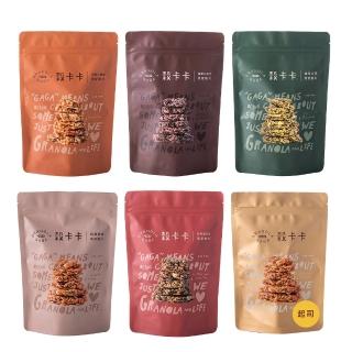 【GRANOLA GAGA 穀卡卡】堅果燕麥脆片200g 任選4包(米香三寶柑/抹茶大豆/日月潭紅茶/榛果巧克力/經典原味)