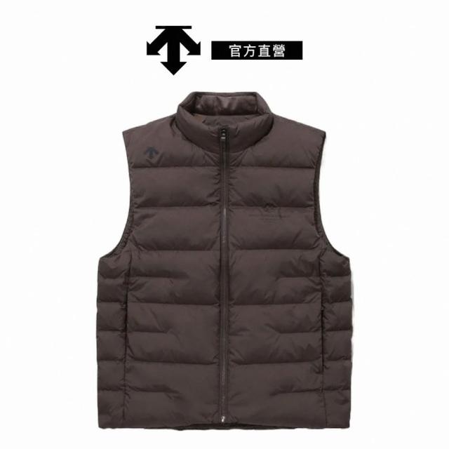 【DESCENTE】LIGHT WEIGHT STAND NECK GOOSE DOWN VEST 男士 輕量保暖羽絨背心(棕色)