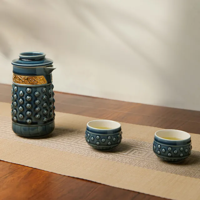 【乾唐軒】乾坤泡茶器 /(一壺+二杯 / 鎏金 /2色)