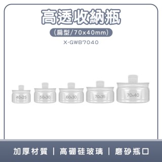 【工具達人】粉末罐 透明罐 小藥罐 玻璃瓶 萬用瓶 稱量瓶 儲物罐 圓罐 秤量瓶 分裝罐(190-X-GWB7040)