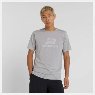 【NEW BALANCE】NB 短袖上衣 快乾 運動 休閒 吸濕排汗 美規 男 灰色(MT51003AG-F)