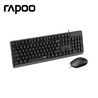 【rapoo 雷柏】X130PRO有線光學鍵鼠組-黑