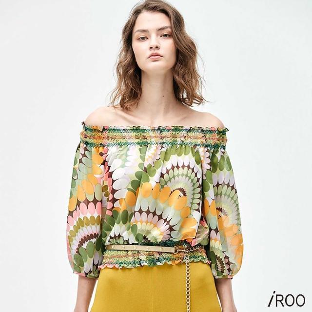 【iROO】飄逸萬花筒印花上衣