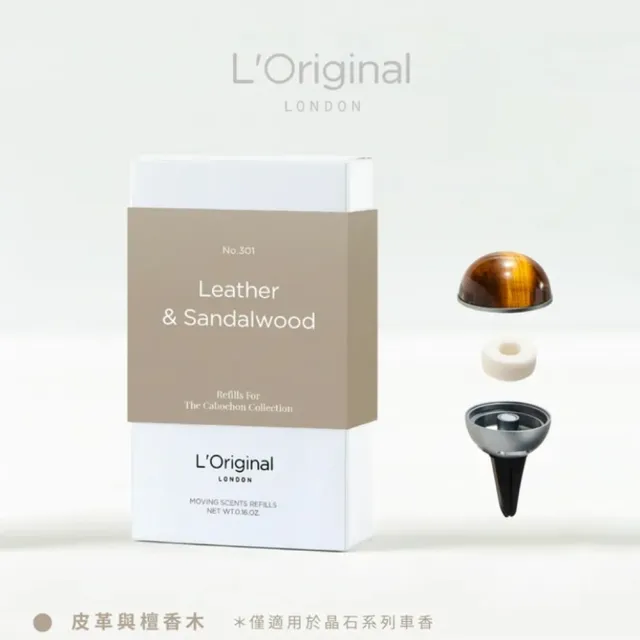 【L‘Original London 洛瑞歐】官方-補充裝(一盒含2個香芯)能量晶石車香專用 小蒼蘭 皮革木質 橙花