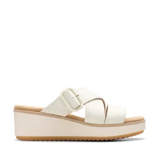 【Clarks】女鞋 Wrenly Jane 簡約寬帶時尚楔型厚底拖鞋 涼鞋(CLF82089S)