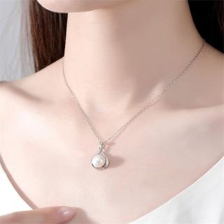 【KT DADA】母親節禮物 S925純銀項鍊 女生項鍊 珍珠項鍊女 鎖骨項鍊 天然珍珠項鍊 抗過敏項鍊 一週年禮物