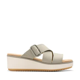 【Clarks】女鞋 Wrenly Jane 簡約寬帶時尚楔型厚底拖鞋 涼鞋(CLF82090S)