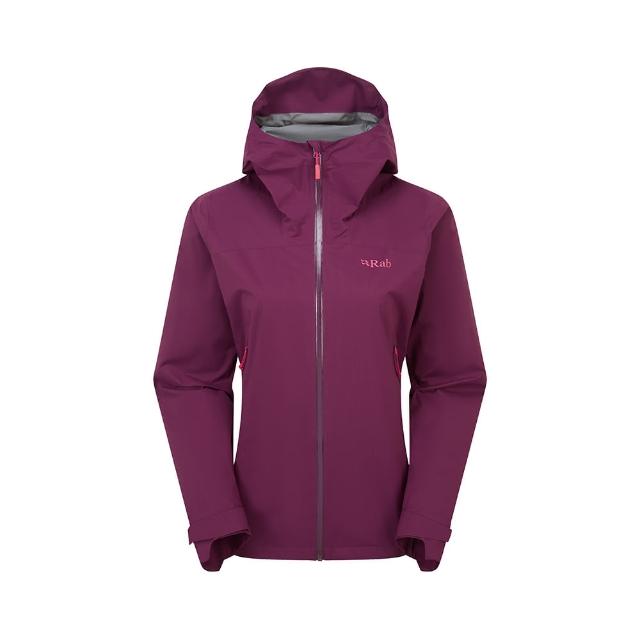 【RAB】Downpour Light Jacket Wmns 輕量防風防水連帽外套 女款 桑葚紫 #QWG91